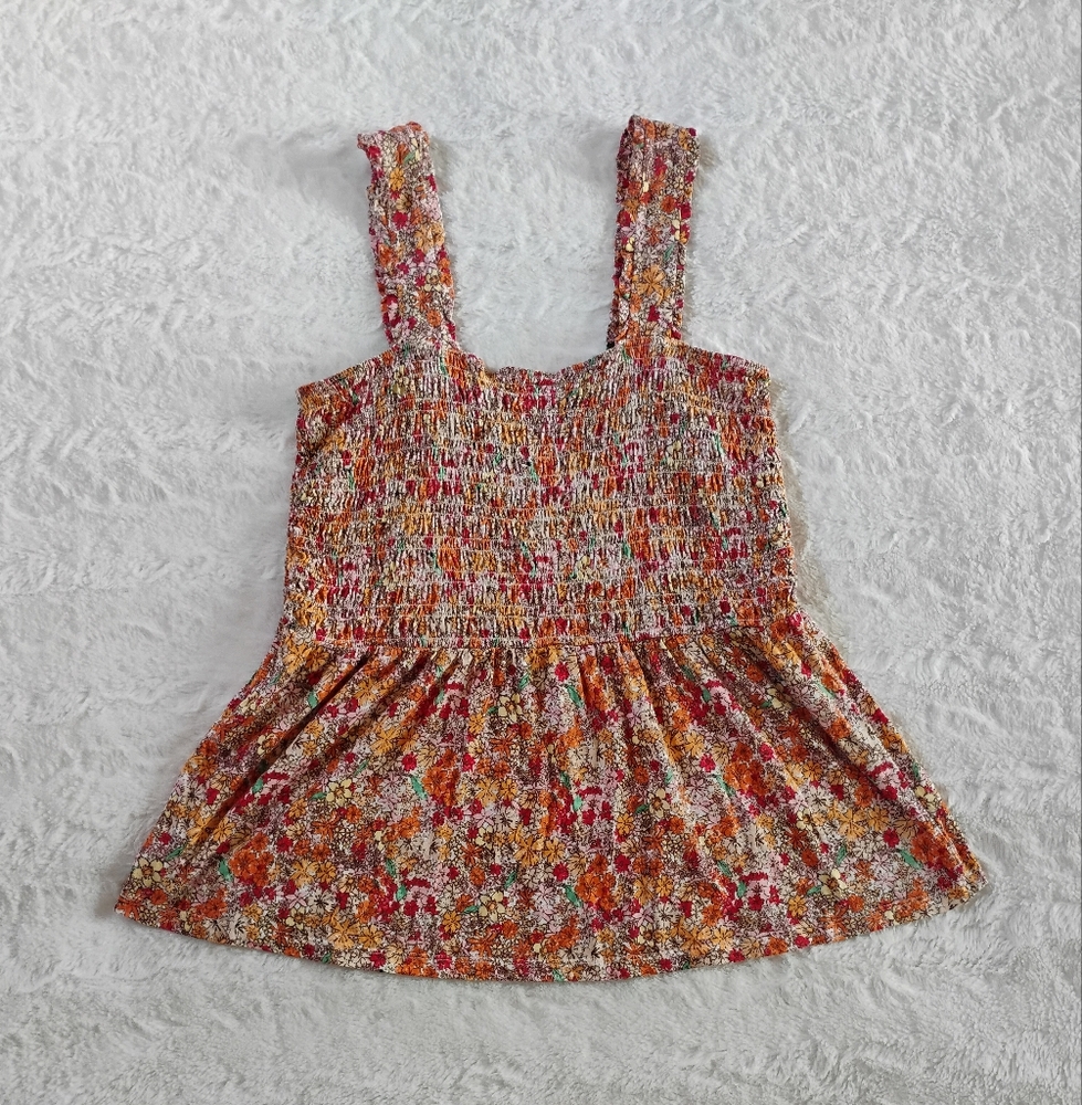 Maurices Multi Floral Smocked Top